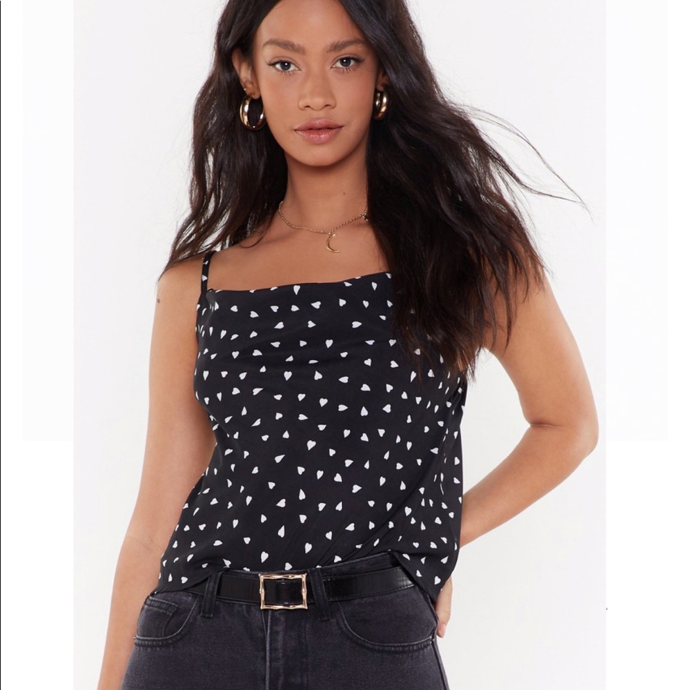 Nasty Gal Cowl Heart Top US 6